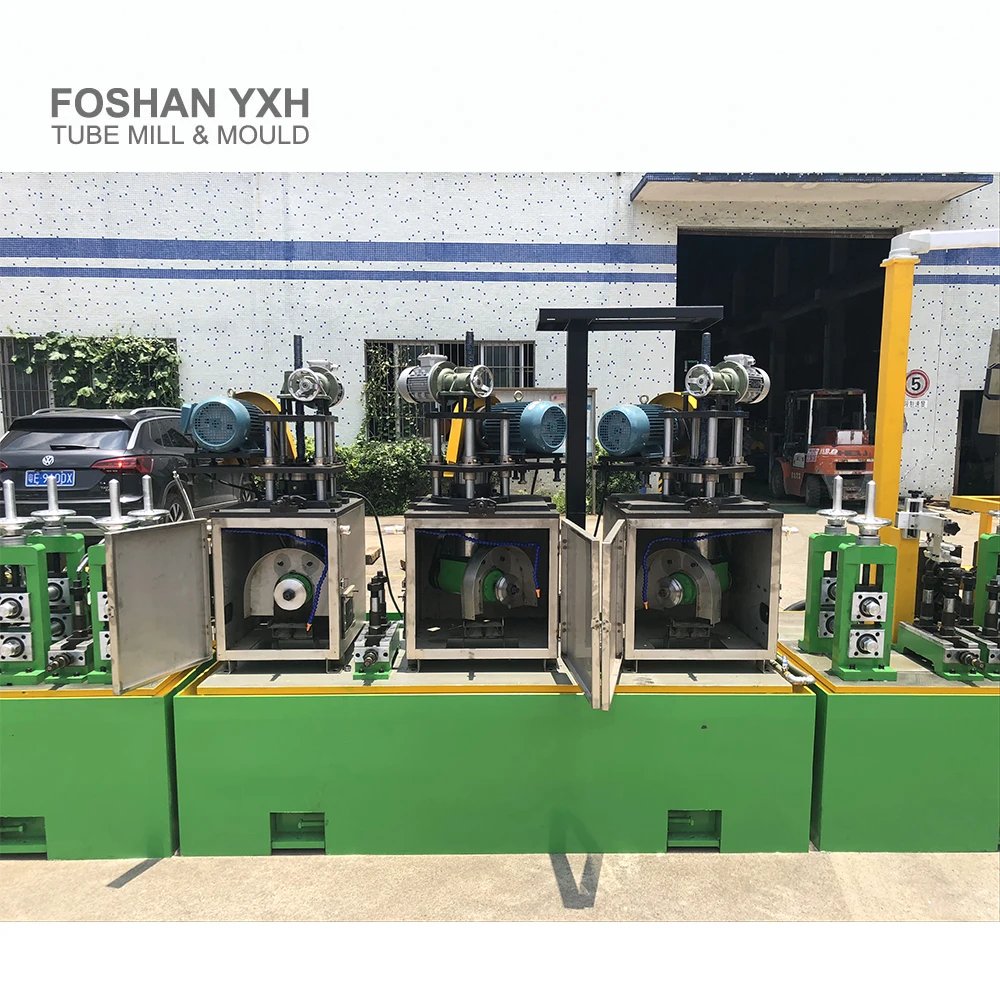 Stainless Steel Welding Tube Finning Machine / Pipe Roll Forming Line