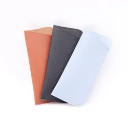 Unisex wholesale microfiber cloth hard sliding box custom logo leather sunglasses case PU slide folding Sunglasses Case