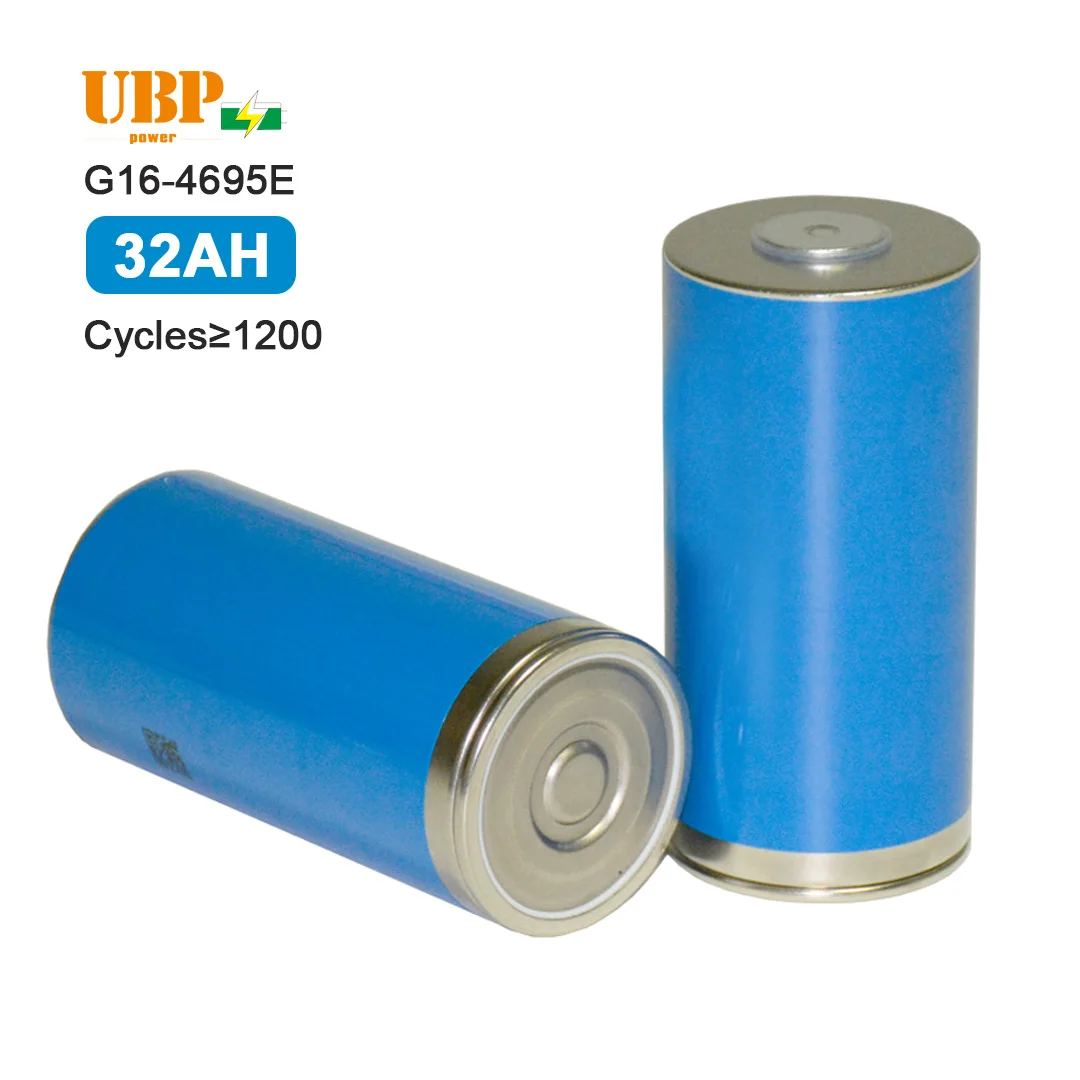 UBPPOWER G16 4695E 3.7V 3.2V 32Ah 30Ah 35ah Power Bank Lithium Ion Lifepo4 Cylindrical Battery Cells