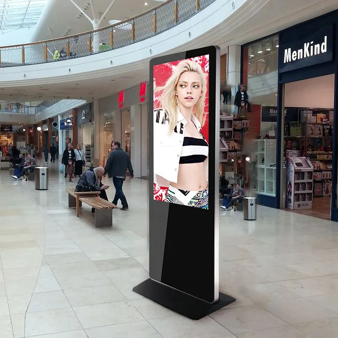 Напольная 43 55 дюймов Android/Windows ЖК-экран с сенсорным экраном Digital Signage киоск для рекламы торгового центра воспроизведения
