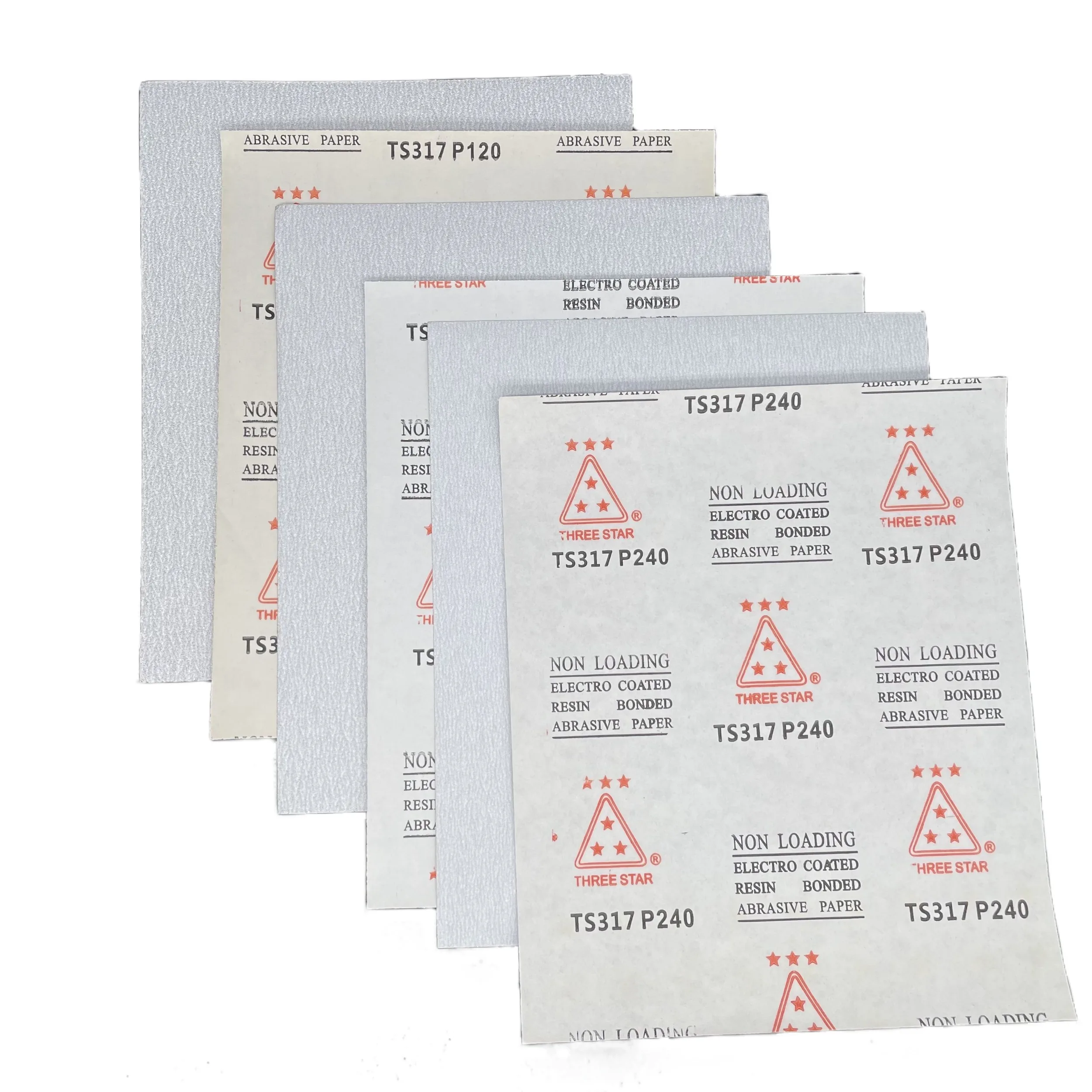 Anti-clog Zinc Stearate coated dry abrasive paper sheet for Hardboard sanding paper