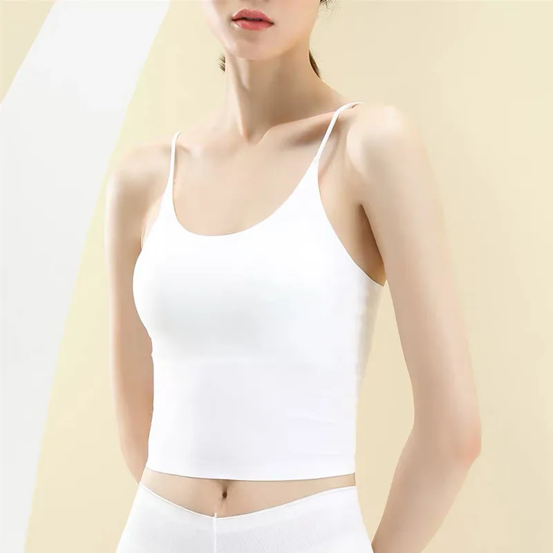 
New style Asia hot selling women ice silk bra one piece camisole seamless bra tube top 