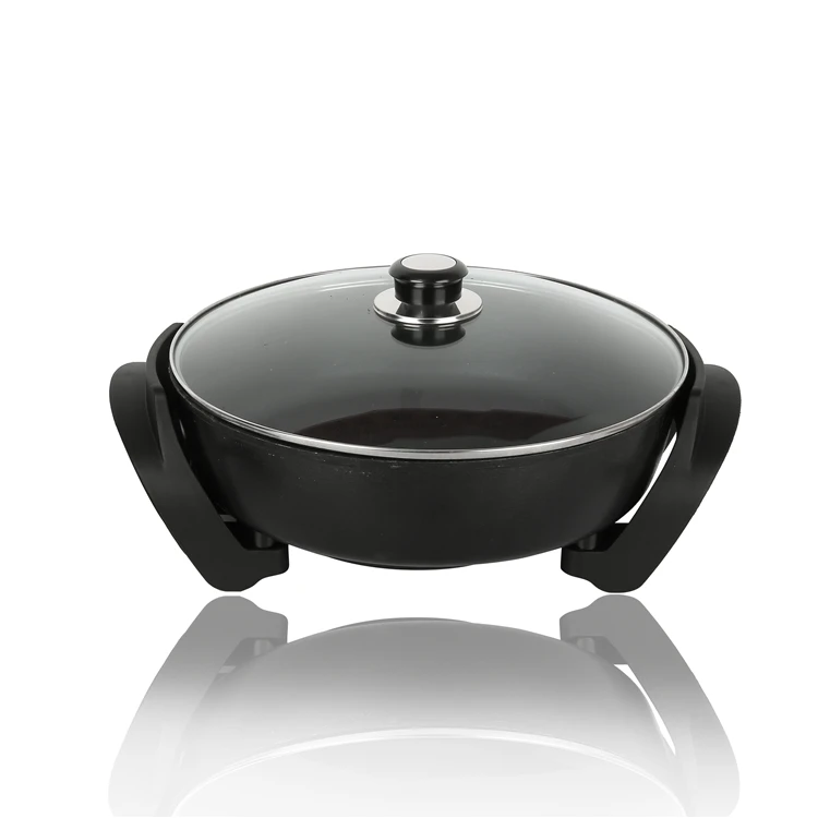 RTS Kitchen Appliance 1500W Mini Electric Frying Non-stick Electric Skillets Round Hot Pot Electric Stove