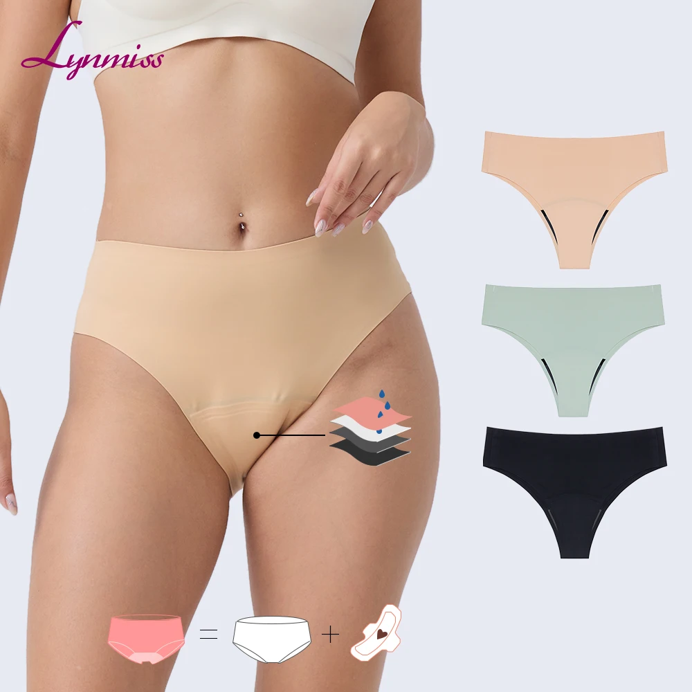 LYNMISS calecon menstruelle cotton 4 layers culotte menstruelle custom leakproof period panties
