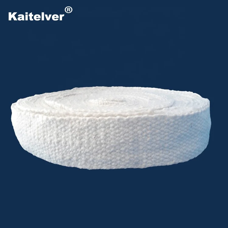 High quality ceramic fibre heat shrink woven tape with glassfiber and stainless steel wire reinforced