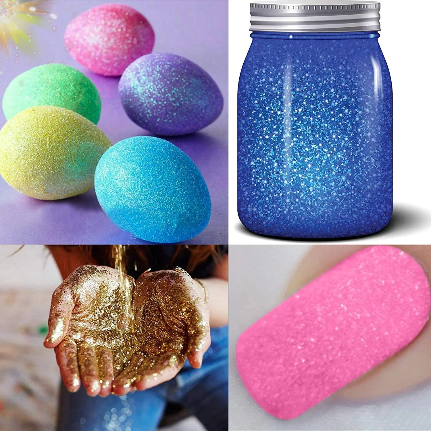 Wholesale Color Glitter Powder for Cosmetic Christmas Decoration Holographic PET DIY Craft Nail Art Glitter Powder Free Sample