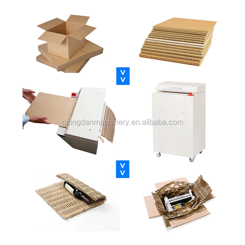 Waste recycling corrugated cardboard carton box cross cut shredder paper shredding cutting machine price on sale