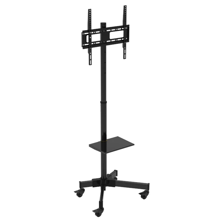 Height Adjustable Removable Black TV Wall Bracket Monitor Stand Riser Computer Desk Remote TV Stand Lift