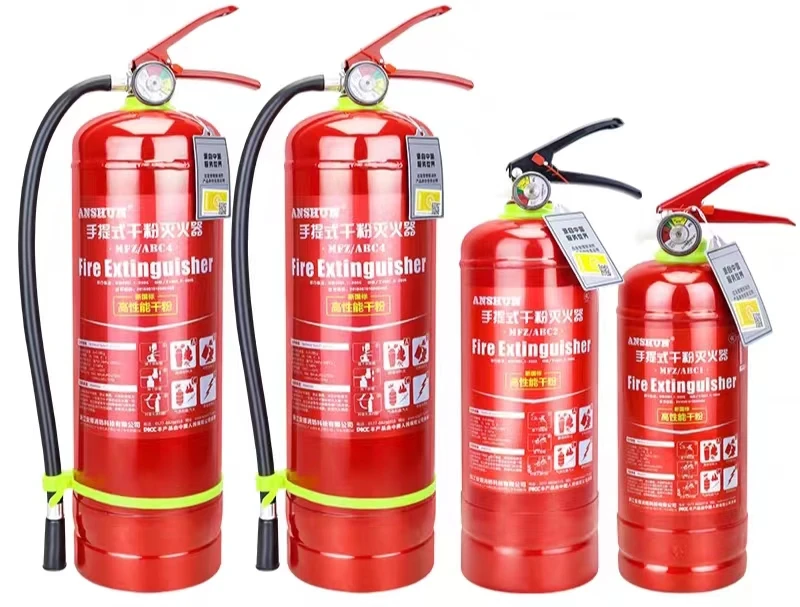 Customizable portable aerosol element red paint finish fire extinguisher