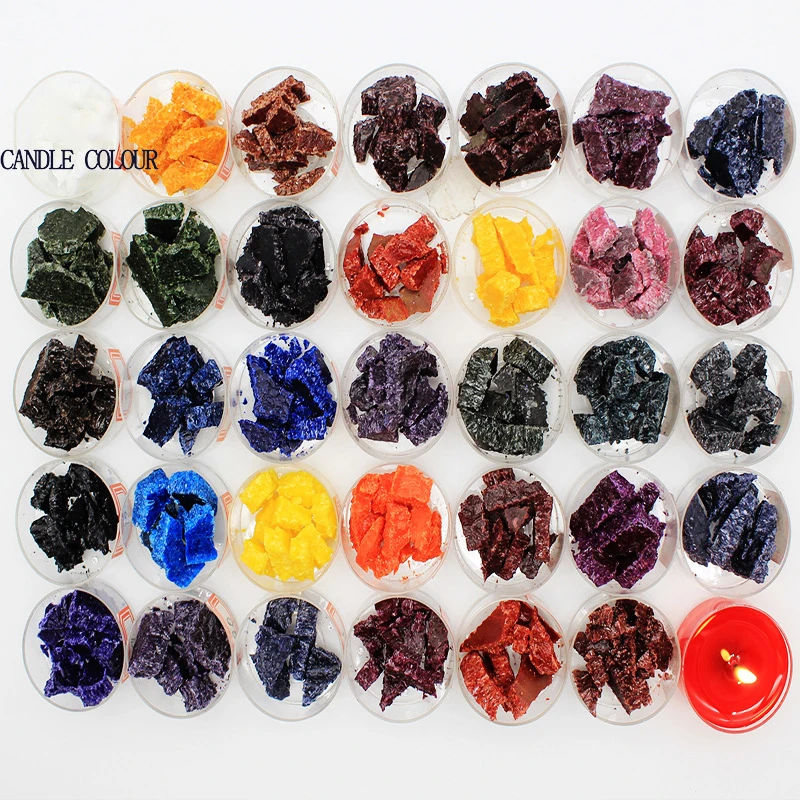 POSISION 34 Colors Candle Making White Flake Pigment For Candles Making Red Blue Yellow Black Organic Pigments