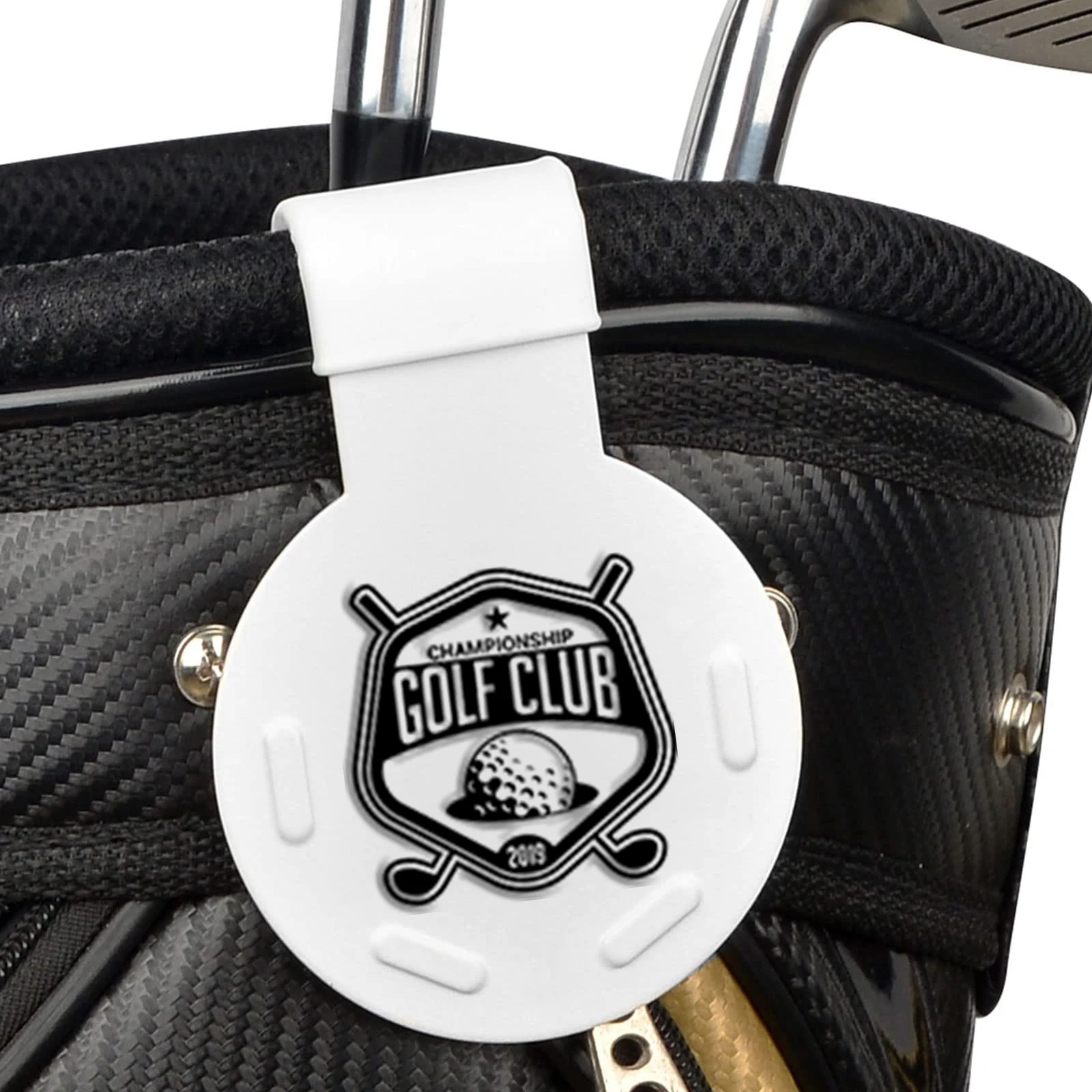 Golf Metal Landing Pads Golf Bag Attachment with Silicone Sleeve for Golf Clubs Shaft Protective