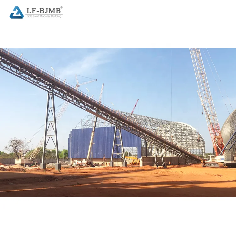 LF-BJMB Steel Space Building Dome Roof Steel Frame Of Bulk Storage Shed Coal Storage Silo