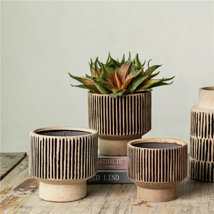Garden decoration succulent pots indoor outdoor decorative plant ceramic flower pots & planters
