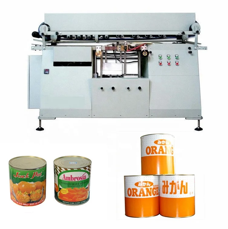 Fully automatic metal can tin labeling machine