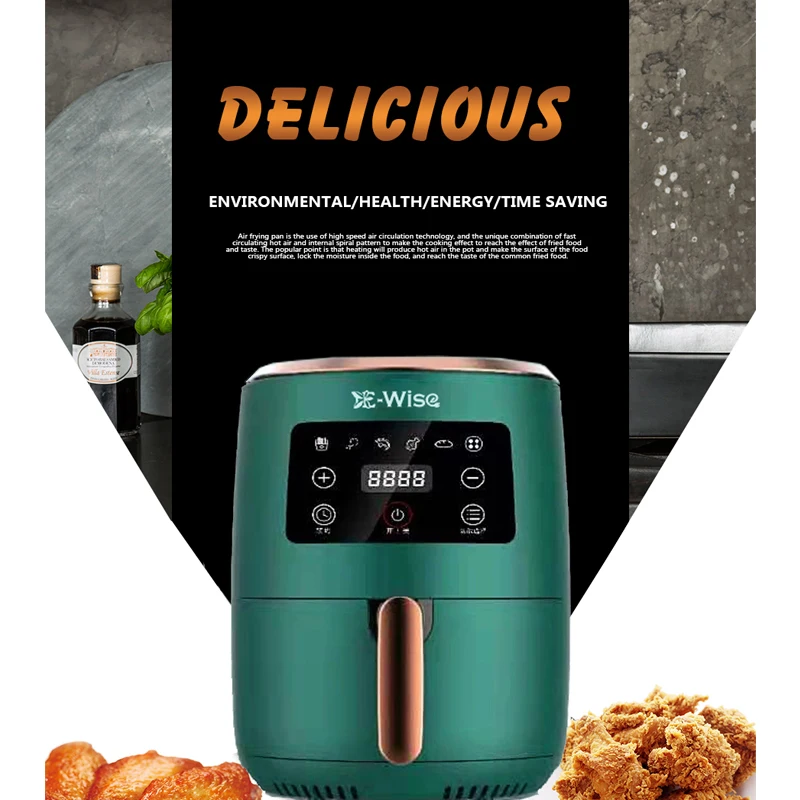 New design High Speed Easy Clean 5.5L with air fryer accessories Electric Automatic Digital steam air fryer oven