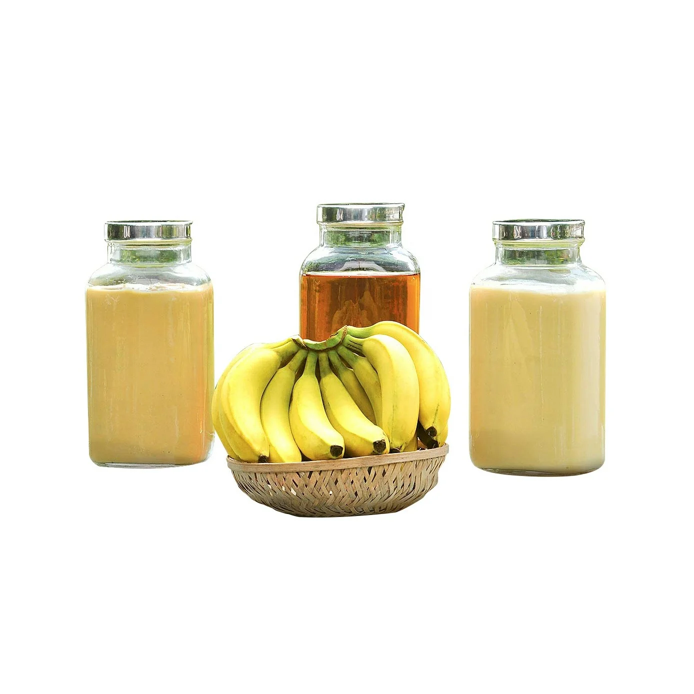 Brix 23 aseptic bag drum 200kg Pure Natural Beverage drink raw material fruit juice banana Puree concentrate