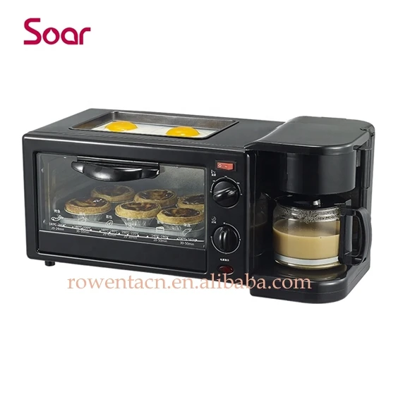 Hot Sale electric household 9L 3 in 1 breakfast set toaster coffee maker