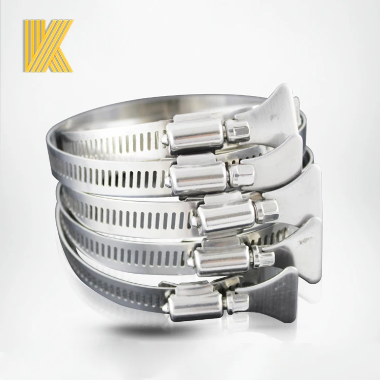 SS304 Turn Key Hose Clip American type butterfly hose clamps with handle