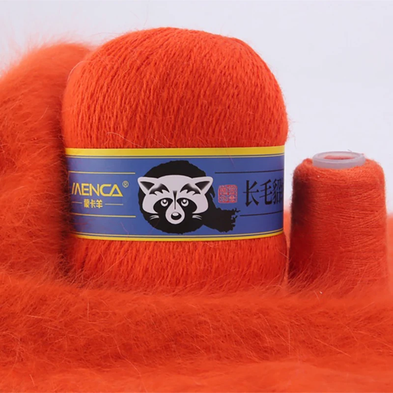 Mink Down Yarns Long Hair Mink Cashmere Yarn for Hand Knitting Yarns 14s/2 with Threads Factory Wholesale 67 Colors