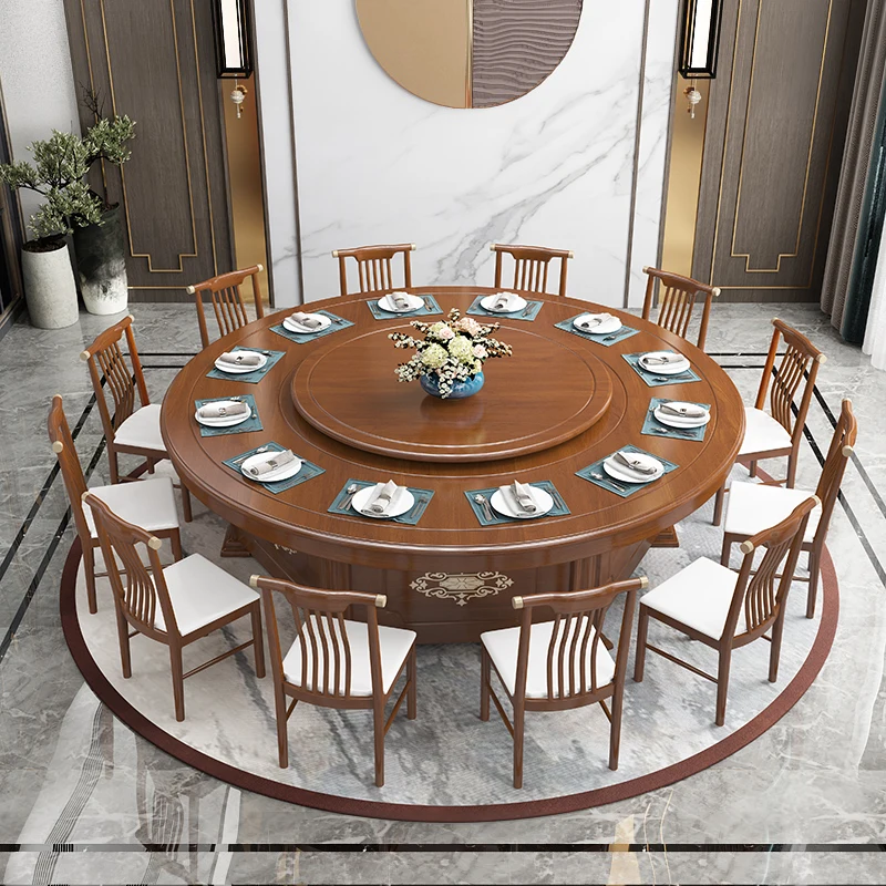 Round Table With Rotating Centre For Events Party Round Marble Dining Table Set Wood With Chairs