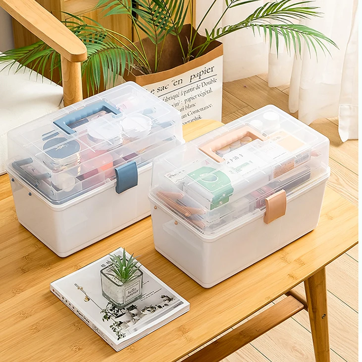 Wholesale Plastic Medicine Chest Portable Multi-Purpose 3 Layer Medicine Box