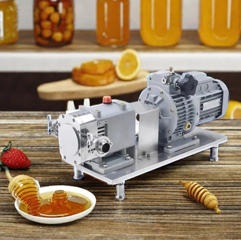 Yogurt honey chocolate stator food grade rotary lobe pump high viscosity solvent for yogurt honey tomato sauce