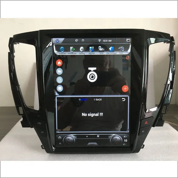 12.1 inch full touch screen  TESLA Style Android 7.1 built in GPS support MP5 Media Player Car DVD Player for MITSUBISHI PAJERO