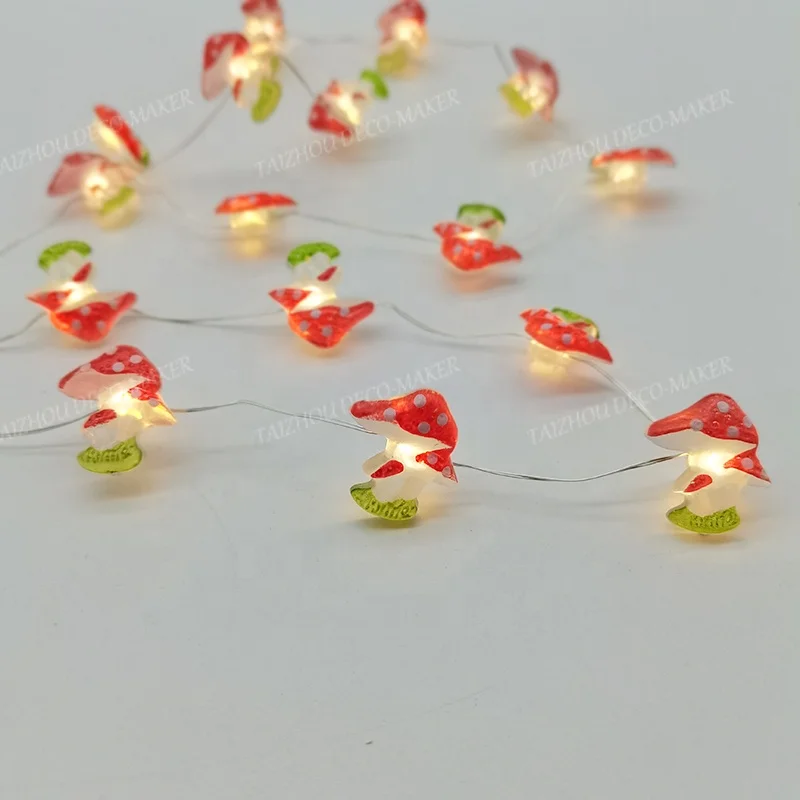 2AA 10LED рождественские украшения серии грибов Декор медная проволока гирлянда
