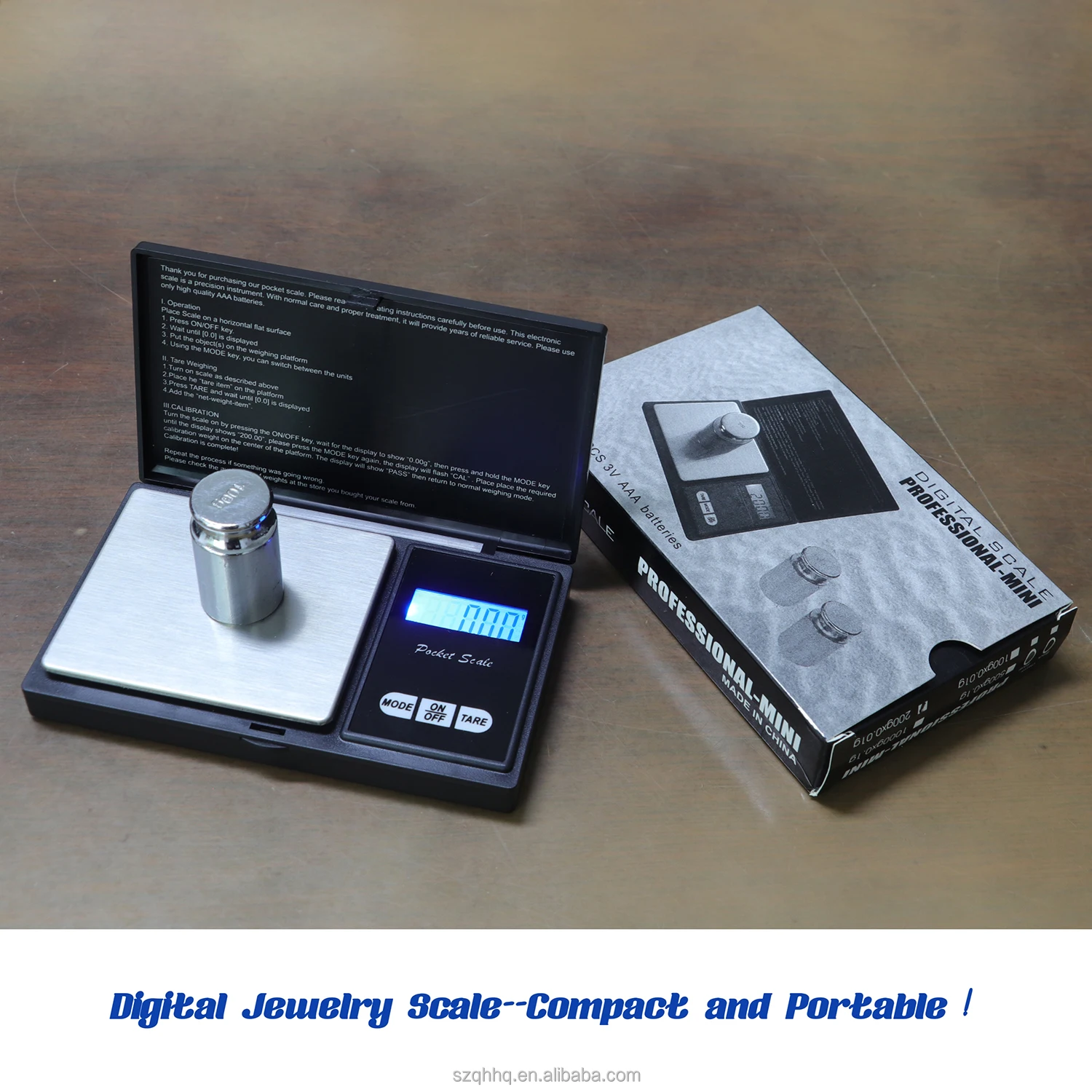 Q&H Wholesale Kitchen Pocket Scales Digital 500g/100g/200g/300g/1000g Compact Mini Electronic Jewelry Scales Digital For Weight