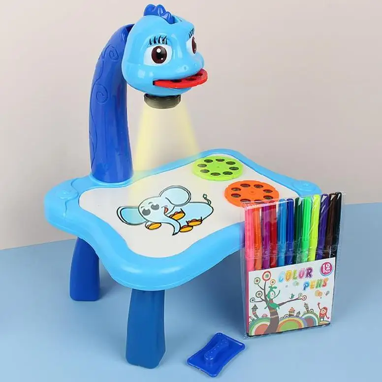  2021 New design multi-functional intelligent projection graffiti drawing table toys for