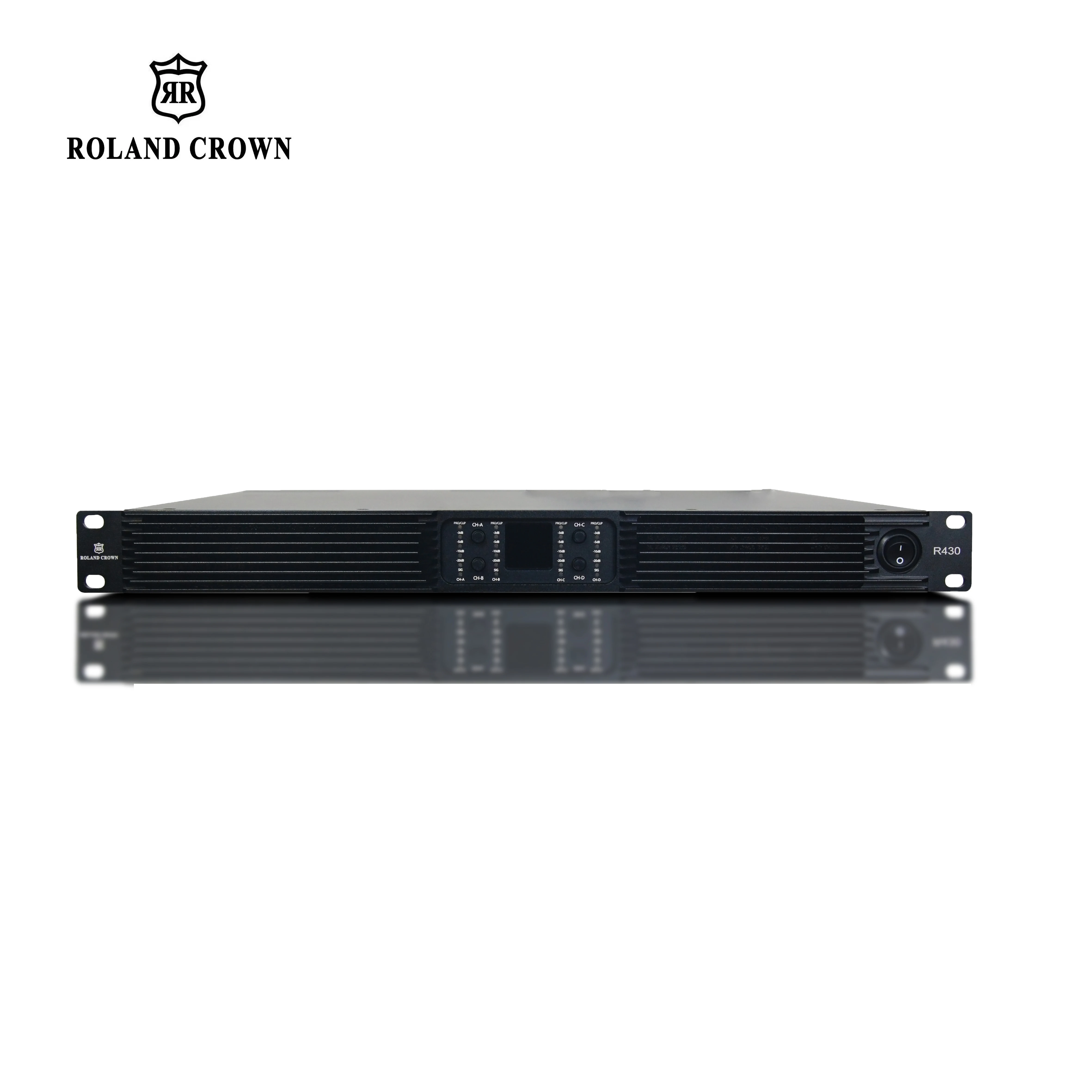 Roland Crown 4*3000 Вт 1U высокомощный Профессиональный уличный динамик система сценической производительности Профессиональный усилитель мощности