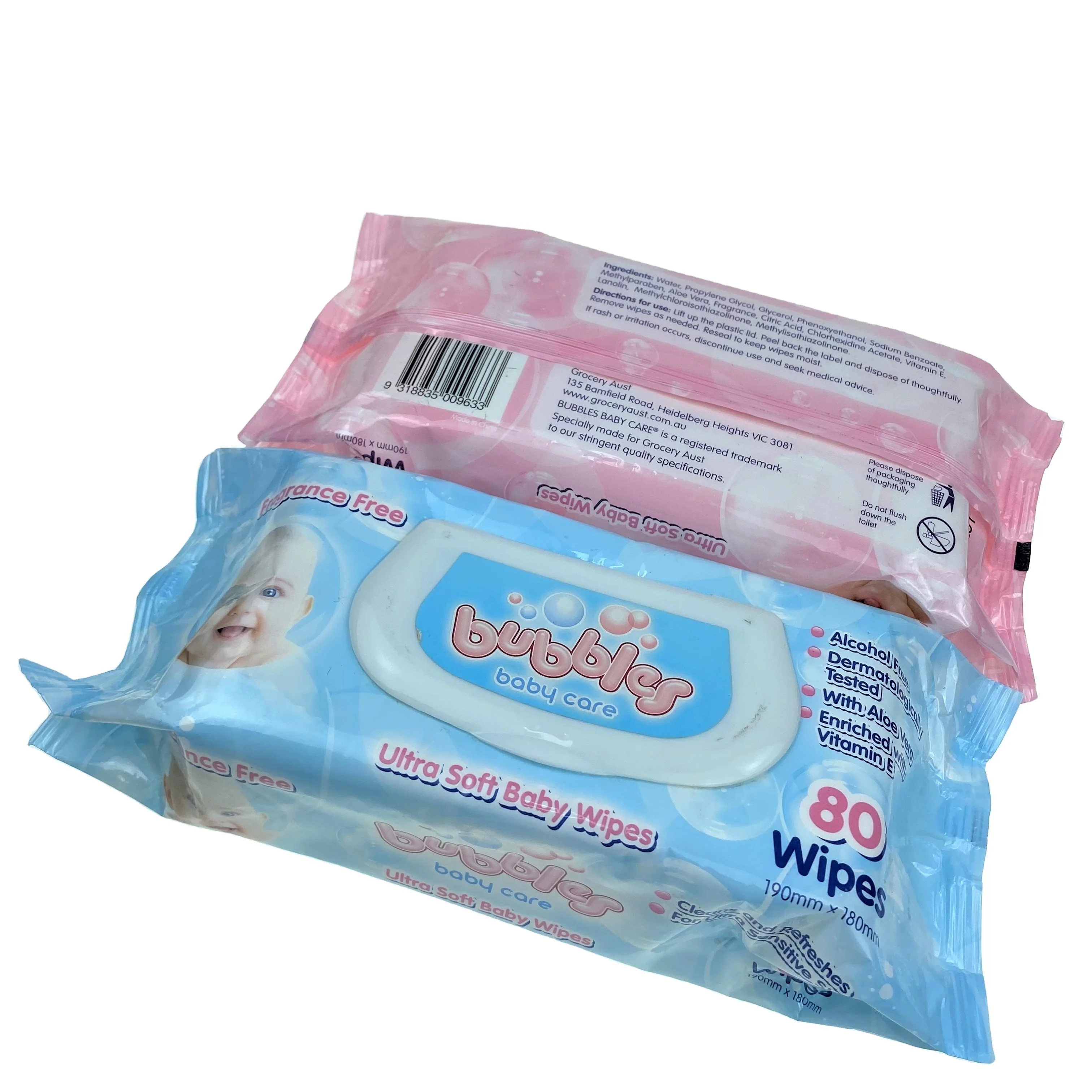 OEM, низкая цена, индивидуальный чехол с откидной крышкой, мягкая детская влажная салфетка, ODM без спирта