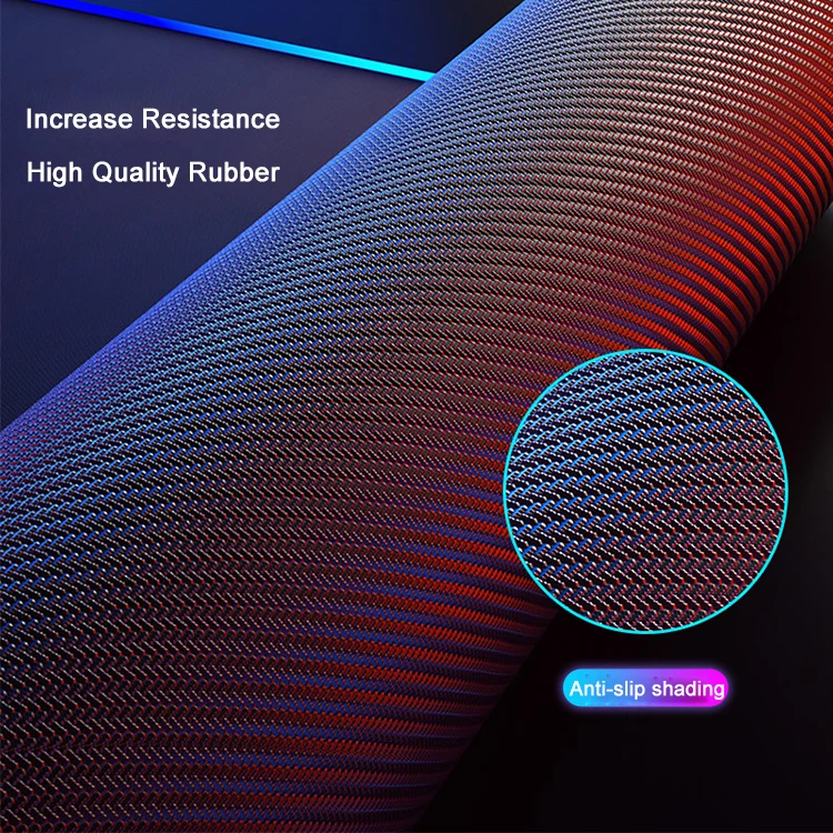 Customized luminous RGB Rubber base game mat gaming mouse pad