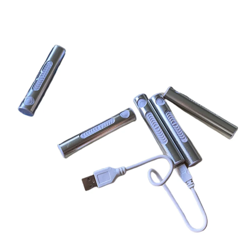 USB Rechargeable Mini Cylindrical Double Arc Lighter Pulley Switch Electronic Lighter Windproof Cigarette Lighter