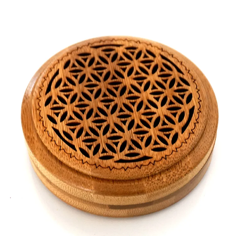 Hot selling Bamboo round incense burner