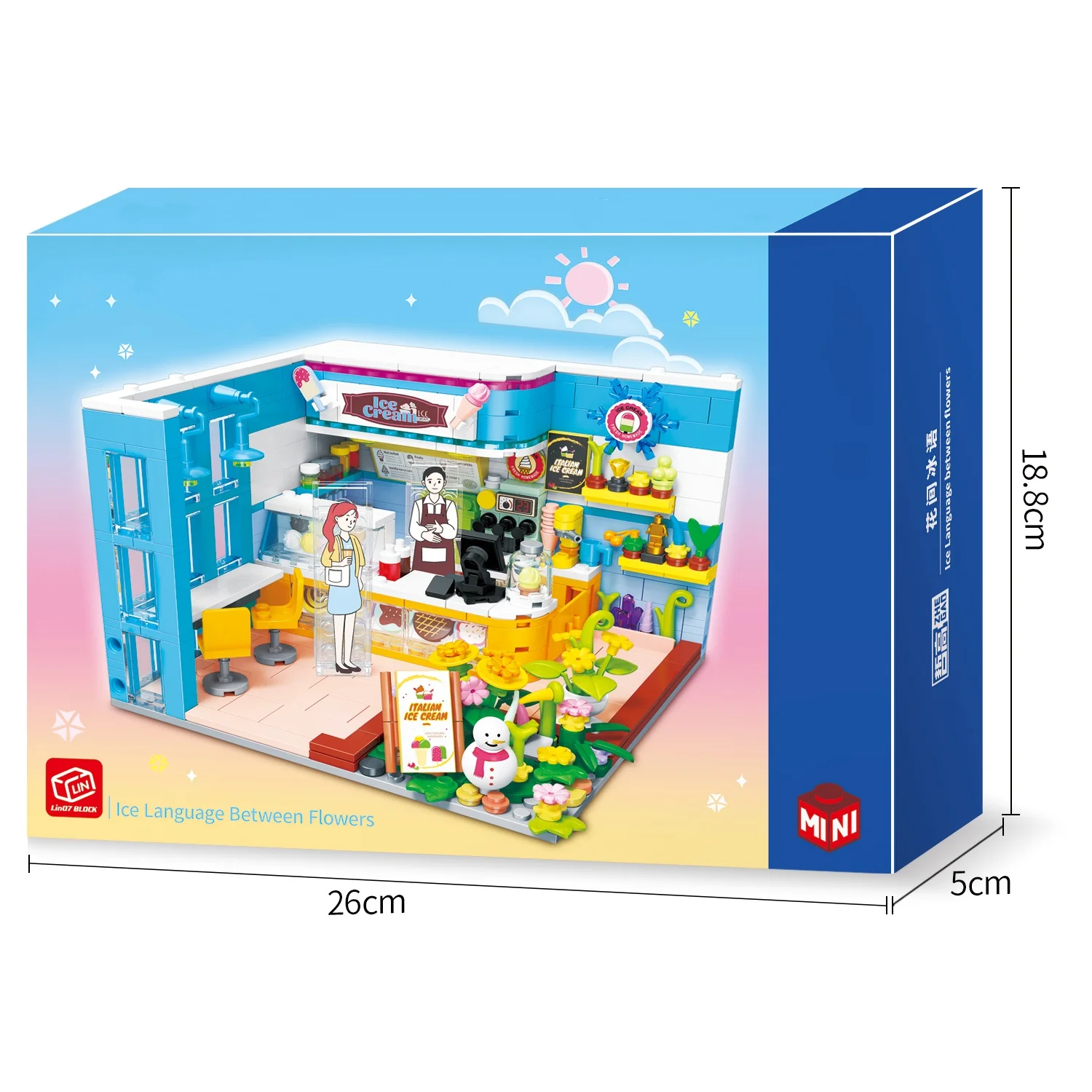 Hot Sales Mini Ice Cream Shop Building Block Toy Educational Toys Assembly Building Block for Children