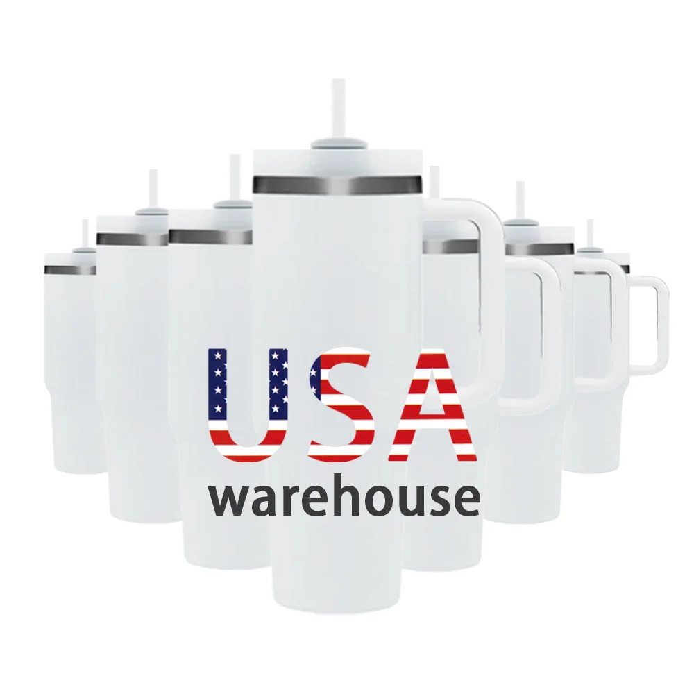 US warehouse shipping included tumblers wholesale bulk stainless steel sublimation blank tumbler with straw