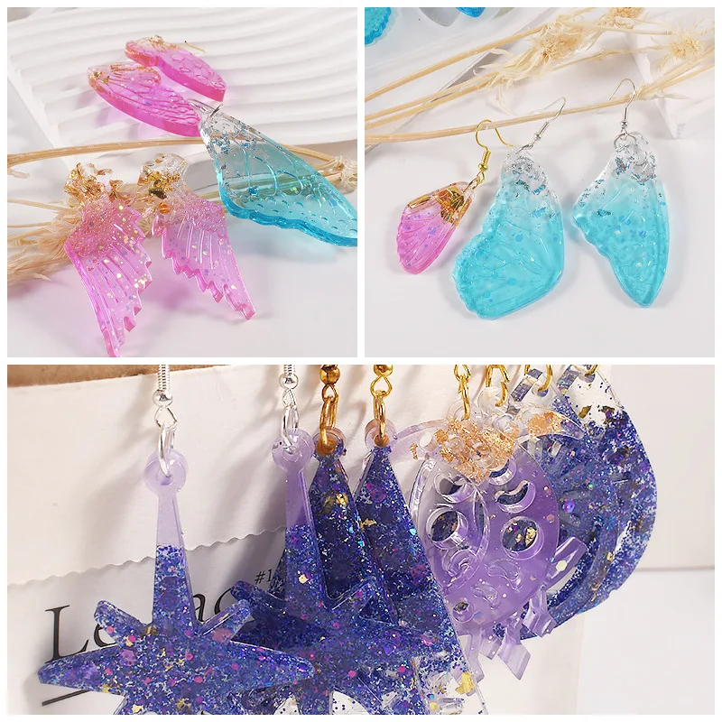 Classical  Epoxy Resin Pendant Earring Silicone Molds for Earrings Moldes De Silicona Para Resina Epoxi