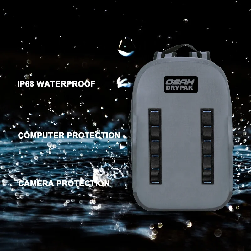 TPU Airtight Zipper 30L IPX7 Waterproof Diving Fishing Surfing Backpack