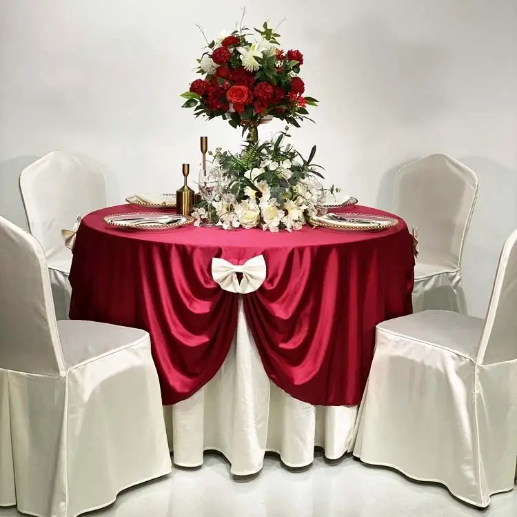 Satin Gold Chair Sashes Bow Sash for Wedding and Events Supplies Party Decoration Chair Cover Sash Gold