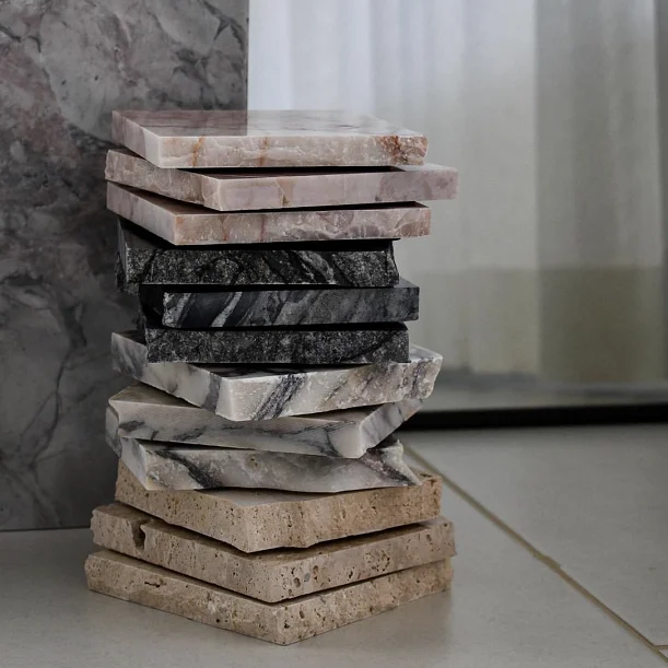 New Arrivals Slippers Natural Unique Irregular Marble Coasters Coffee Jewellery Placemat Custom Cup Marble Coaster