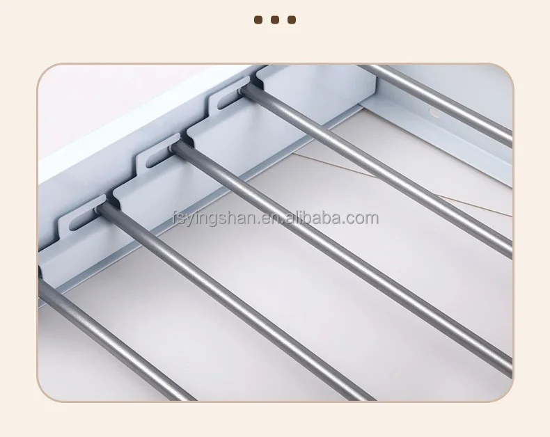 Factory Selling Wall-Mounted Aluminum Retractable Clothes Hanger Balcony Dryer Clothes Drying Racks for Clothes