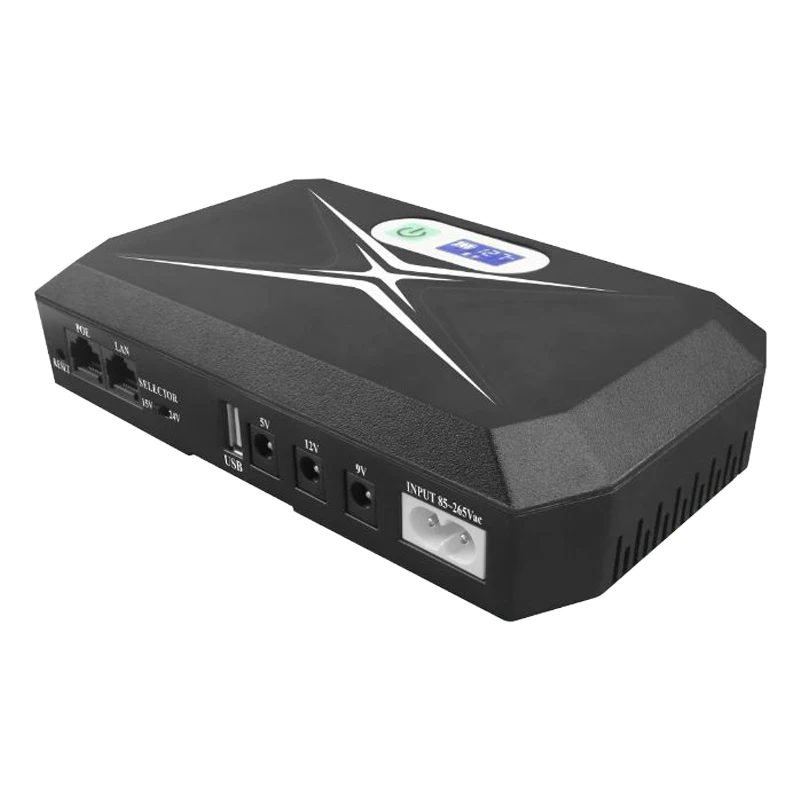 cwups DCP18W 36W 5V 9V 12V Battery Backup Mini UPS with USB DC and POE Output for Router Lightning