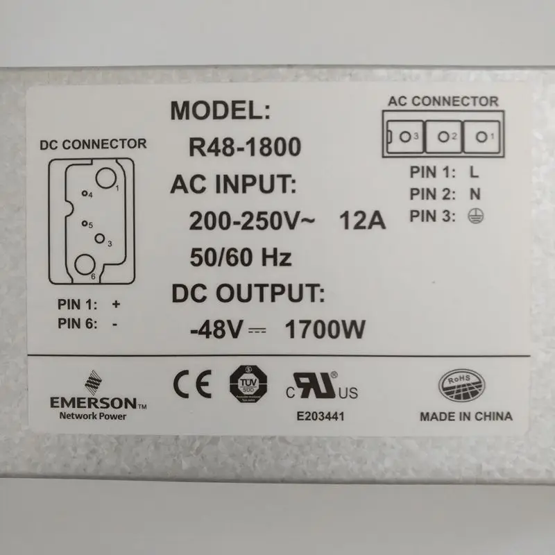 Новый и оригинальный 48V 1740W блок питания Emerson R48-1800A R48-1800 выпрямительный