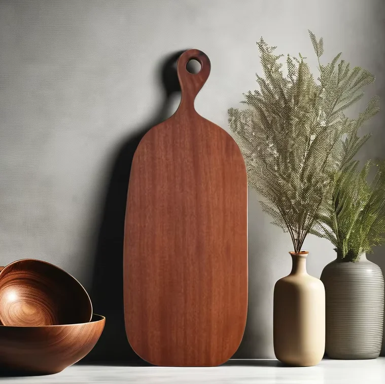 Eco-Friendly Polished Wood Serving Tray Wholesale Square Dinner Plate Hotels Restaurants Parties Steak Sushi Buffet Tableware