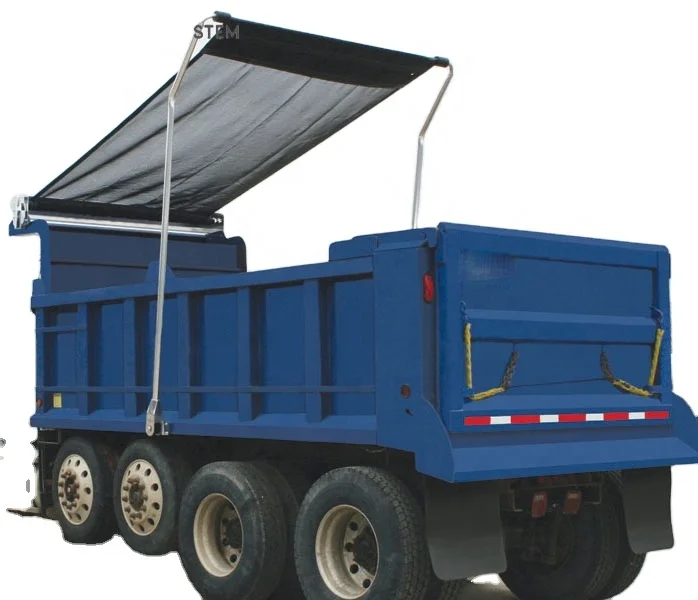 Heavy Duty Black PVC Dump Truck  Mesh Tarp for Dump Truck Tarp System