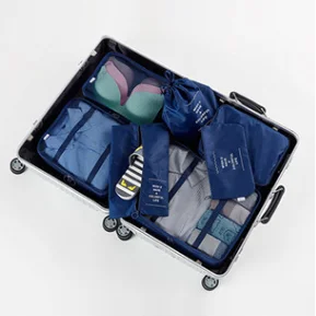 High Quality Lightweight Compression Oxford Storage Luggage Travel Packing Cubes With Zippers