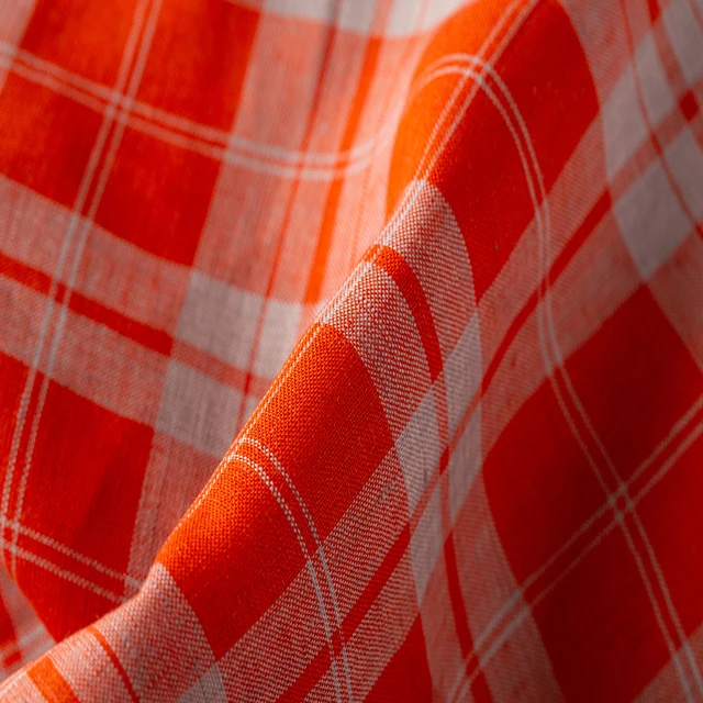  #8559 148GSM Breathable Soft Striped 100% Linen Fabric For Shirt Tablecloth In