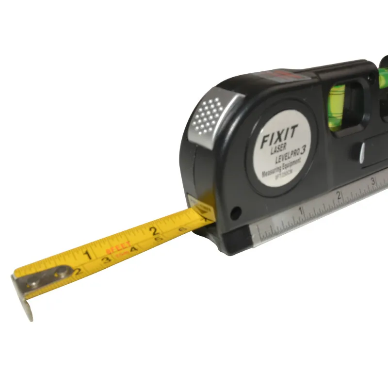 Accurate Laser Level Horizon Vertical Measure Tape 8 FT Aligner Accurate Measurement