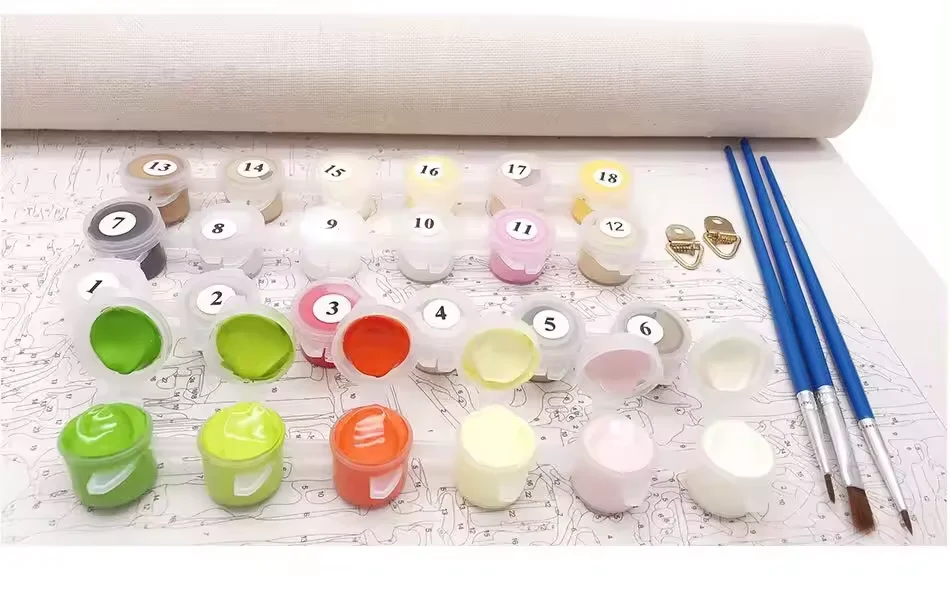 Paint by Numbers for Adults, DIY Girls Adult Paint by Numbers Kits on Canvas Flowers Painting Kits for Kids Beginner